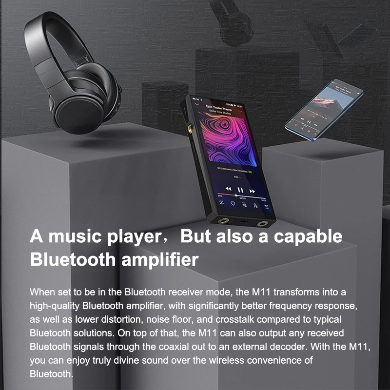 FiiO M11 HIFI аудио на базе Android Bluetooth без потерь портативный музыкальный плеер MP3 USB DAC WIFI/Air Play/Spotify aptx-HD/LDAC DSD