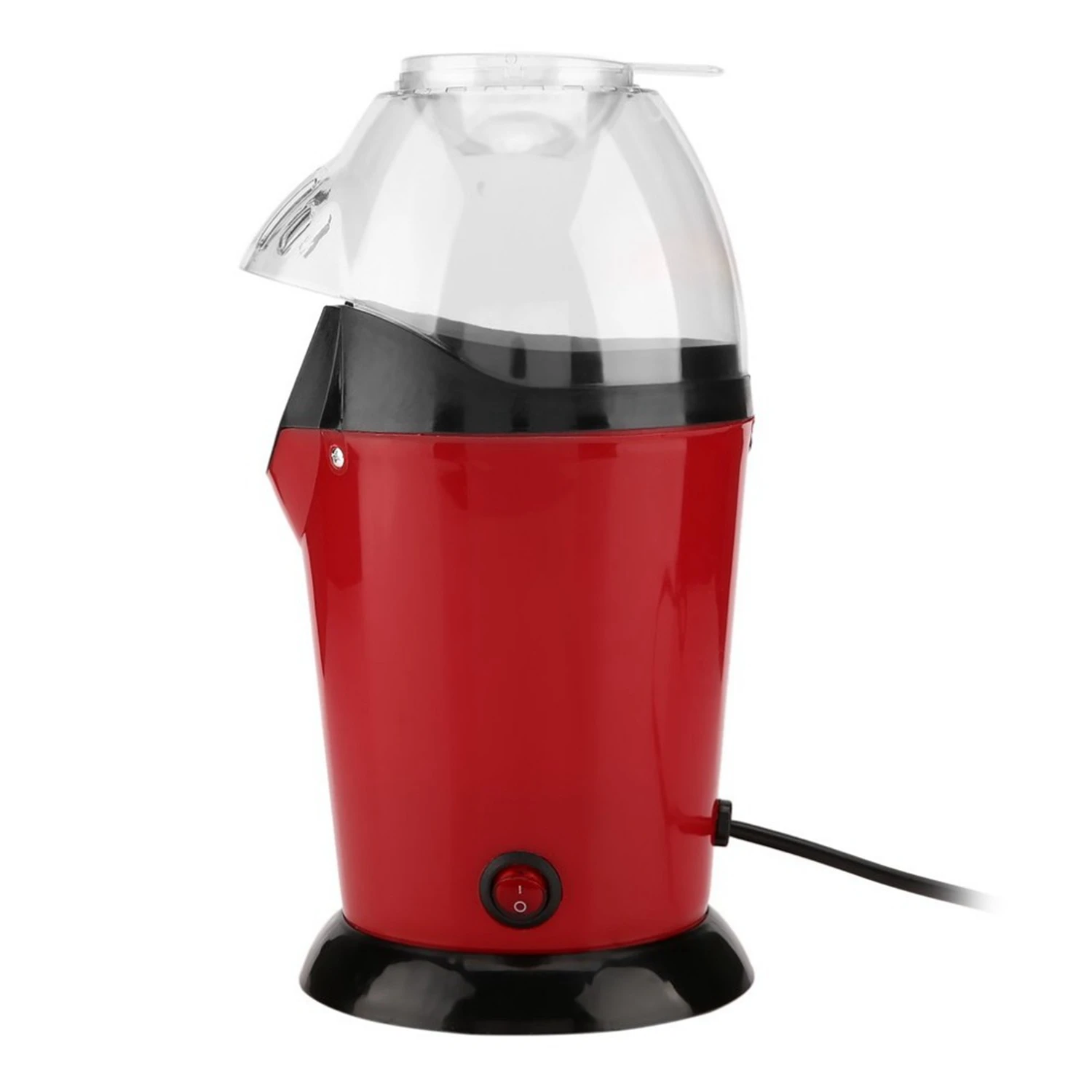 Портативная электрическая машина для приготовления попкорна, домашняя круглая/квадратная машина для изготовления горячего воздуха, кухонная Настольная мини-машина для изготовления кукурузы Diy 1200 Вт - Цвет: Red
