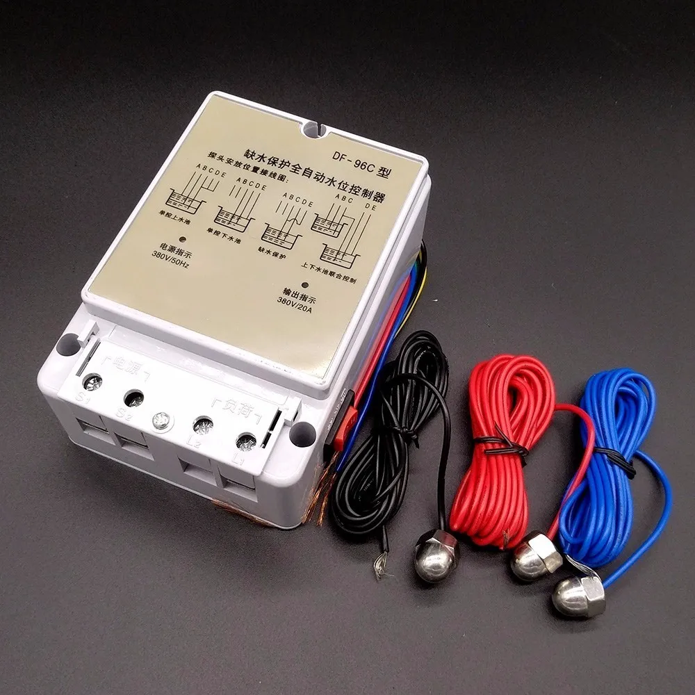 

380V 20A Water Automatic Level Controller Electronic Water Liquid Level Detection Sensor Water Pump Controller