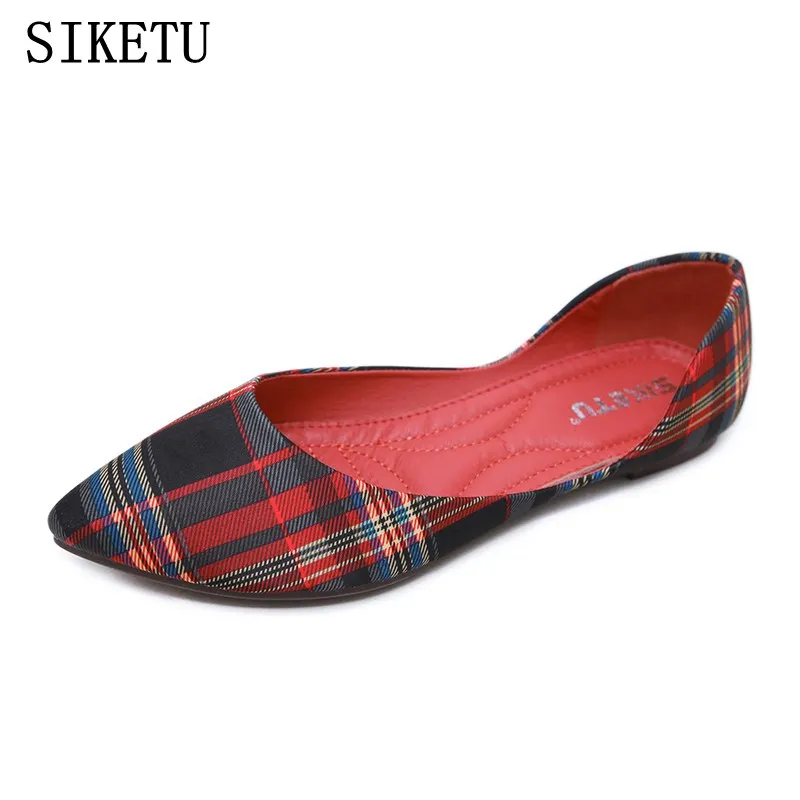 

2018 SIKETU New Arrival Retro Vintage Ladies Womens Casual Stripe lattice Shoes for Female Larger Size Breathable