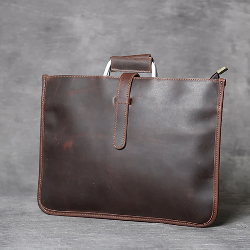 AETOO Simple Classic head cowhide portable briefcase male leather shoulder bag