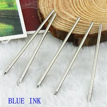 10 шт./партия, металлическая ручка, Заправка для кристальных бриллиантов, шариковая ручка, Студенческая ручка, стержень-картридж, черный, синий цвет, Длина 6,6 см