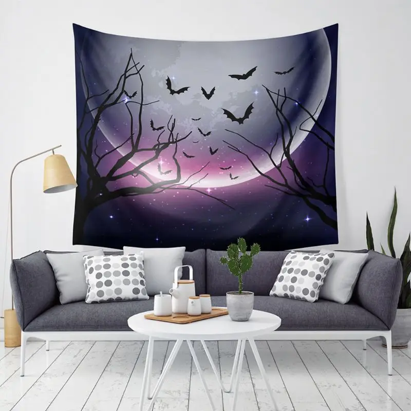 Halloween Tapestry Art Painting Decoration for Bedding Living Room Bedroom Dorm Decor 59× 51 Inches