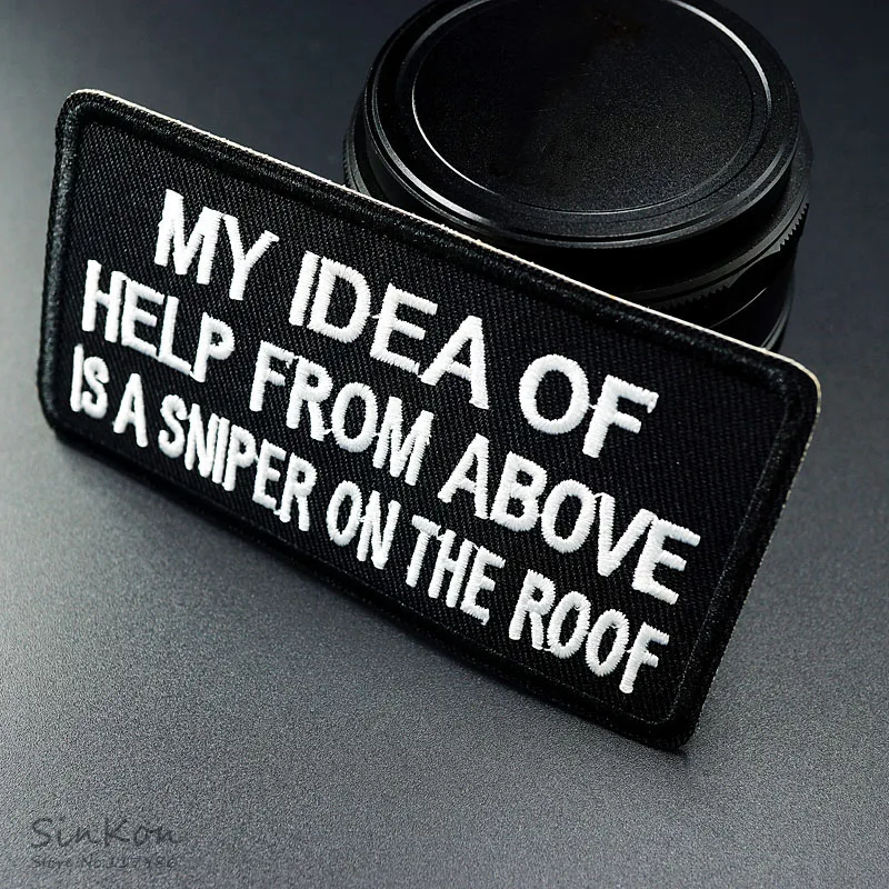 

MY IDEA OF (Size:5x10cm) Iron On Patch Sewing On Embroidered Applique Fabric for Jacket Badge Clothes Stickers