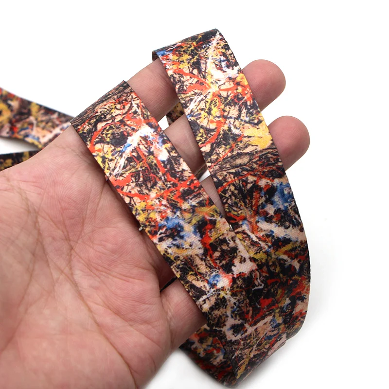 P1989 Dongmanli Jackson Pollock Lanyards для ключей, ID карт, проездных, для спортзала, мобильного телефона, USB держатель Бейджа, висячий канат, Lanyard