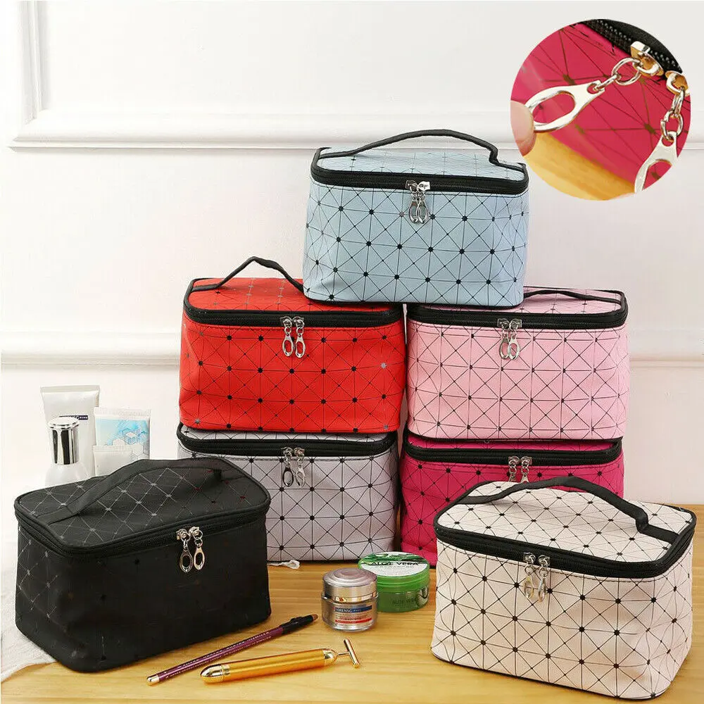 

Professional Large Makeup Bag Cosmetic Case Storage Handle Organizer Travel Kit