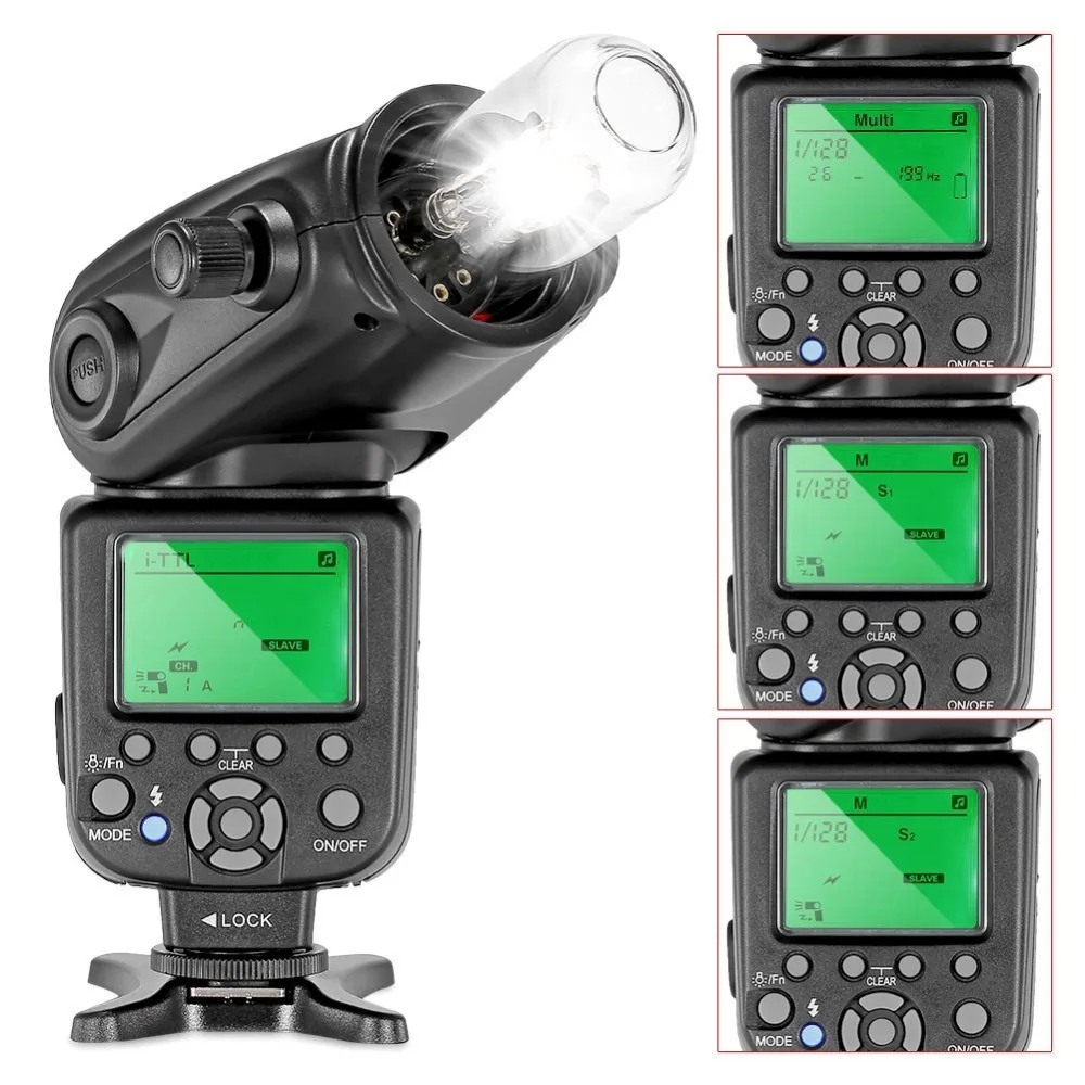 Neewer i-ttl HSS Slave Открытый Вспышка Speedlite стробоскоп светильник для Nikon DSLR камер, таких как Nikon D7200 D7100 D7000 D5500
