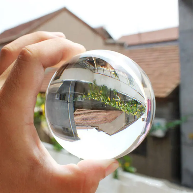 4 см прозрачный хрустальный шар для фотосъемки, медитационный шар, стеклянный Сферический дисплей, прозрачные шарики для украшения дома