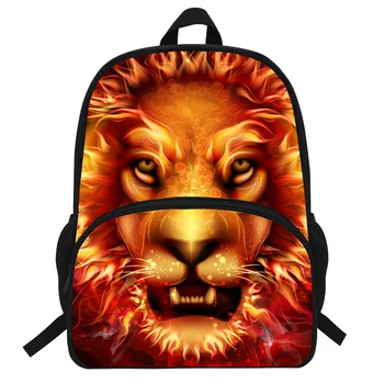 

New 16 inch Student fashion Zoo Animal Backpack gift Girls Lion School Bags Boys Travel Bag Teenagers Mochila