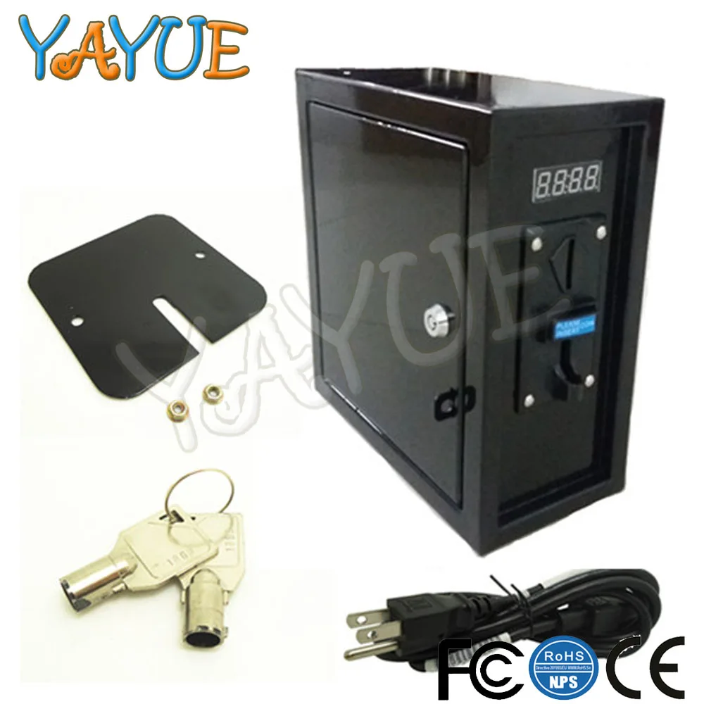 

Timer Control Box with 6 Coins Acceptor for Coin Operated Arcade Machine,Washing Machine, Massage Chair