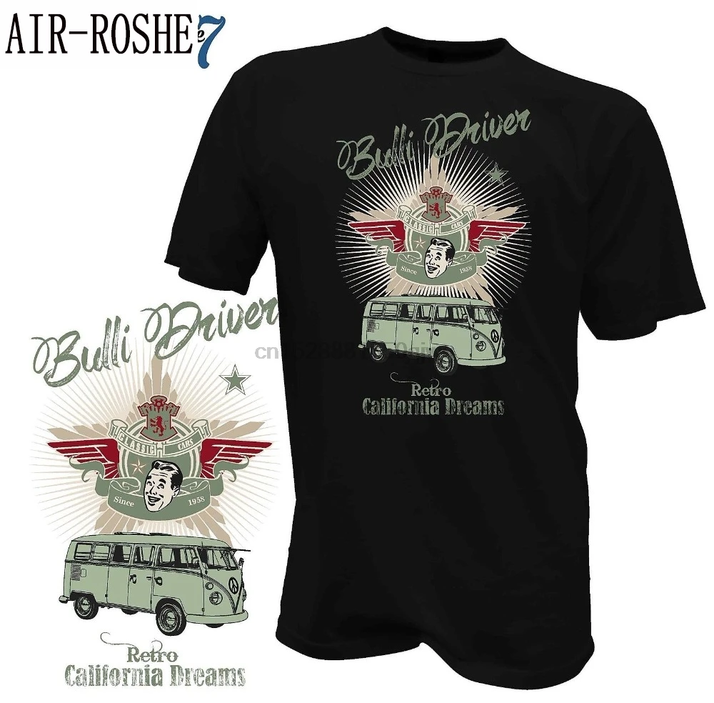T Shirts Fashion 2019 Bulli car Surfs Bus Retro Samba T1 T2 T3 Auto California shirt | Мужская одежда