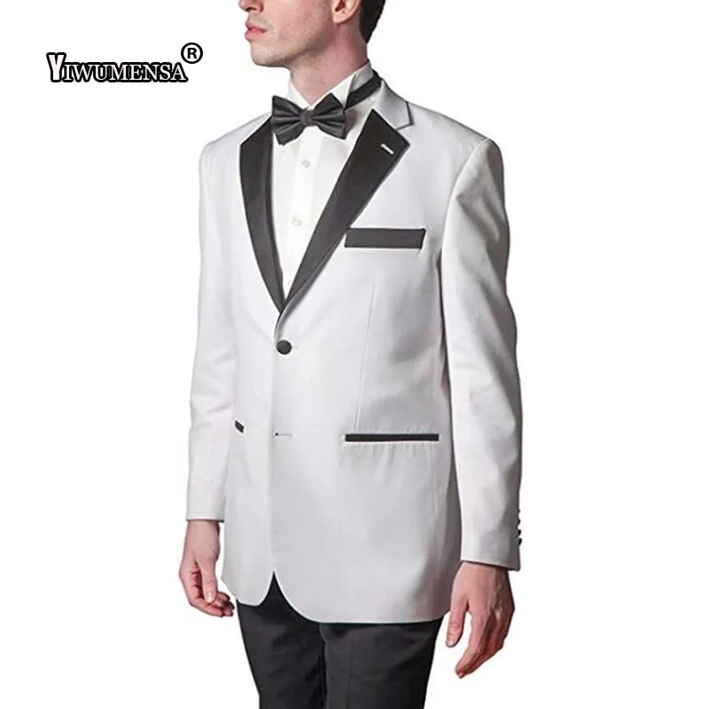 Y539 trajes de hombre Для мужчин s костюмы с Штаны Для мужчин's Classic Fit Две кнопки шаль нагрудные Нотч формальный смокинг костюм 2018