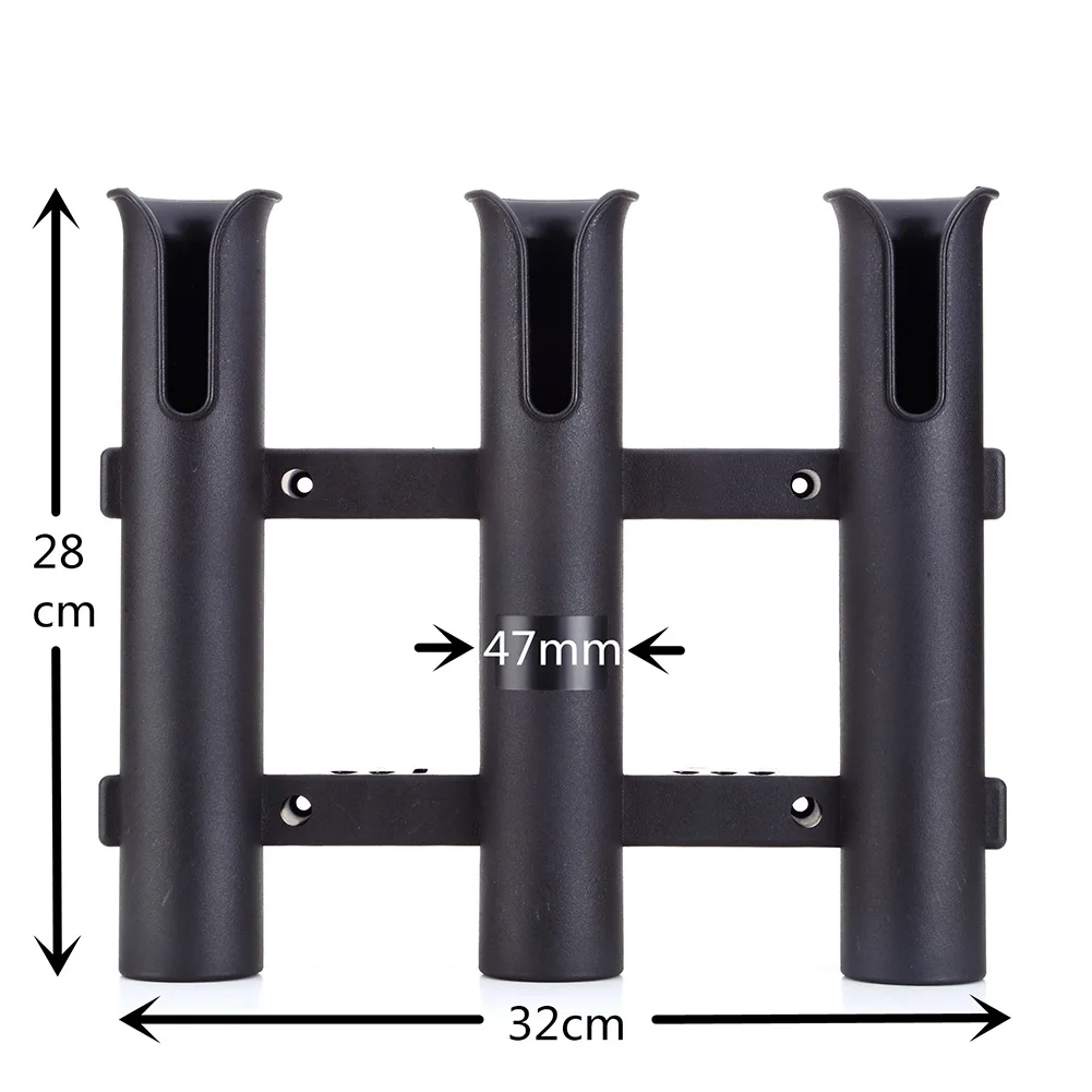 

Fishing Rod Bracket Holder Stand Mount Portable 3 Tubes Rack For Boat Kayaking SMN88