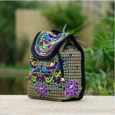 

New Floral Embroidery backpacks!Hot embroidered Women's Multi-use Backpack fashion personality Schoolbag Fashion Travel rucksack