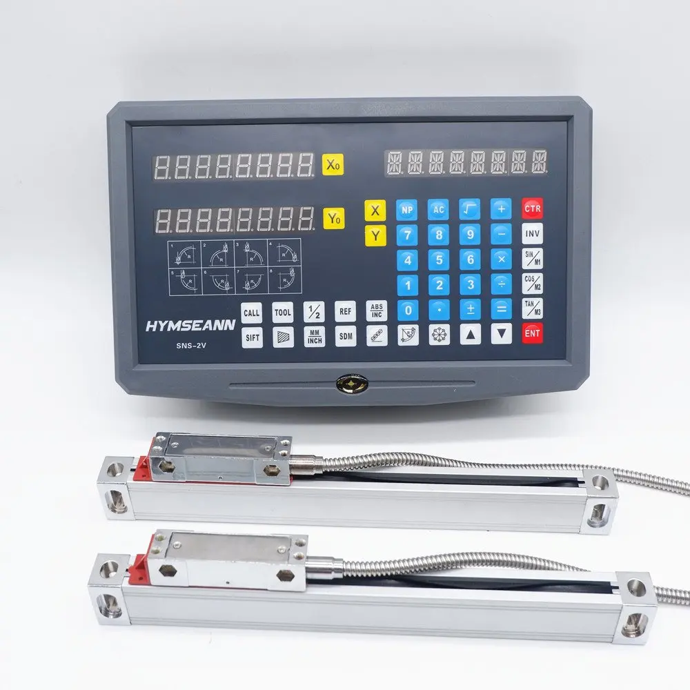 SNS-2V 2 оси DRO цифровой индикации AC110V/220 V дисплей и 2 шт. 0-1000 мм линейная шкала кодер для токарно-фрезерный станок