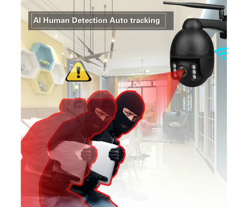 

2MP Wifi IP cameras Auto tracking speed dome cameras P2P two way audio auto tracking human wireless PTZ camera