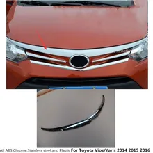 Для Toyota Vios/Yaris/sedan декоративное покрытие ABS хромированная панель передняя машина для двигателя решетка капота Крышка Накладка лампа