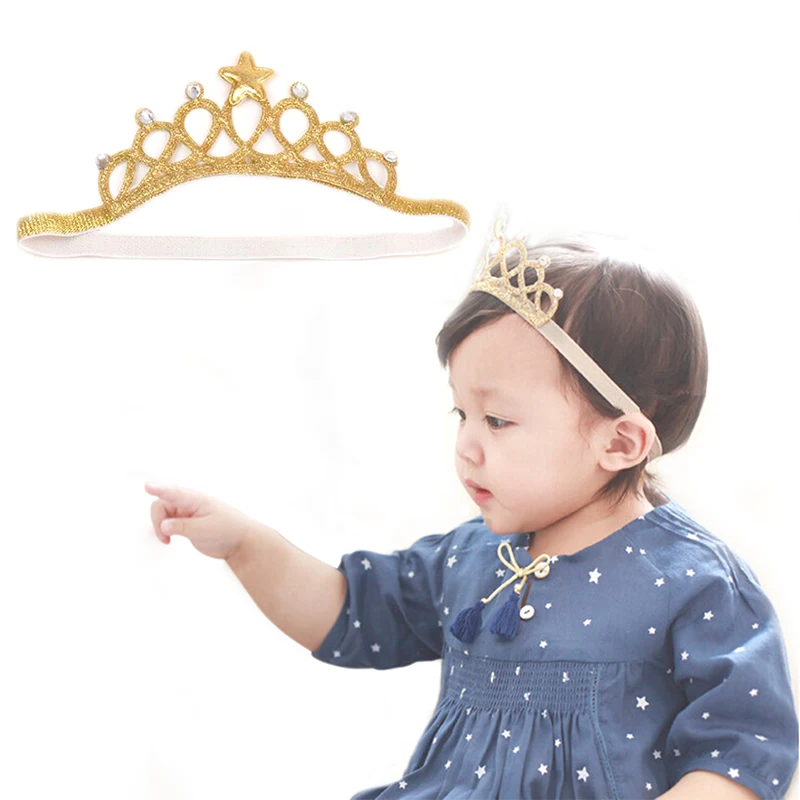 Новые модные популярные Стильные Детские повязки на голову, головной убор с бантом, аксессуары для девочек, корона принцессы для малышей