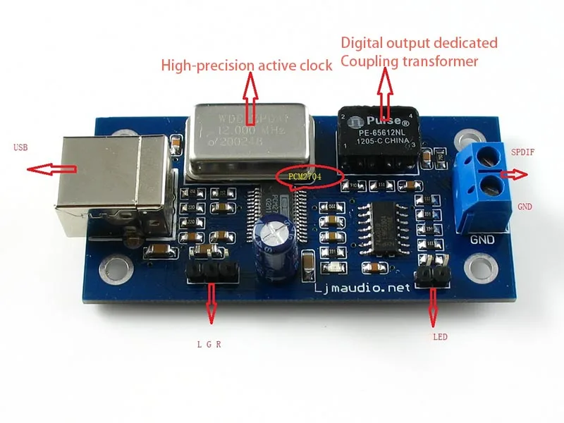 HIFI USB звуковая карта DAC аудио USB к SPDIF PCM2704 цифровой аналоговый SPDIF выход аудио конвертер DAC декодер PRO конвертер