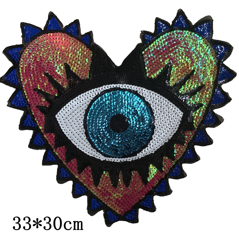 Eyes Heart Patch Diy Appliques Sequin Patch Applique Eye Heart