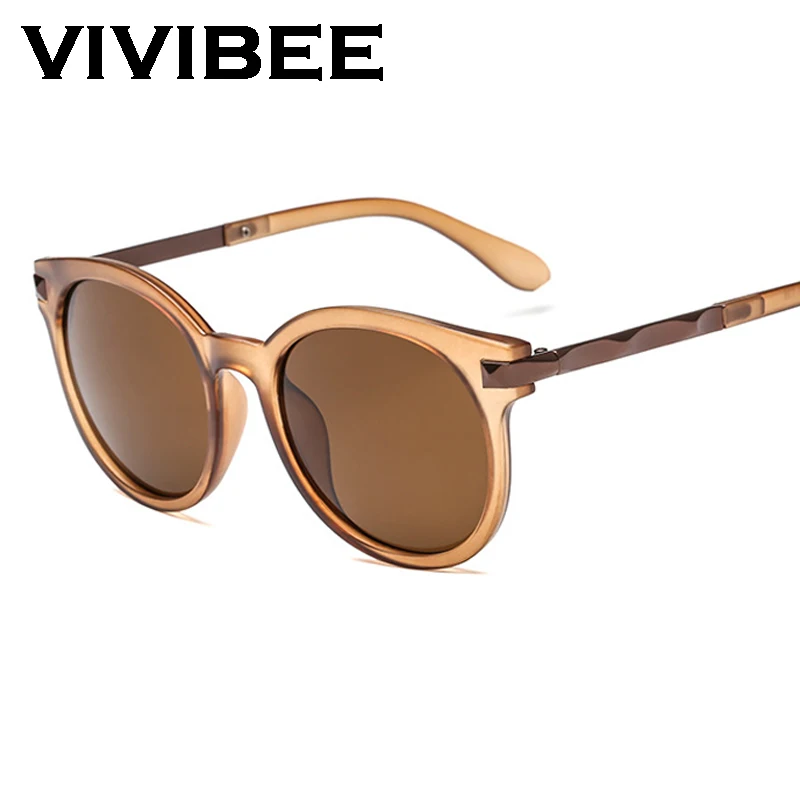 VIVIBEE винтажные квадратные коричневые солнцезащитные очки мода 2019 женские