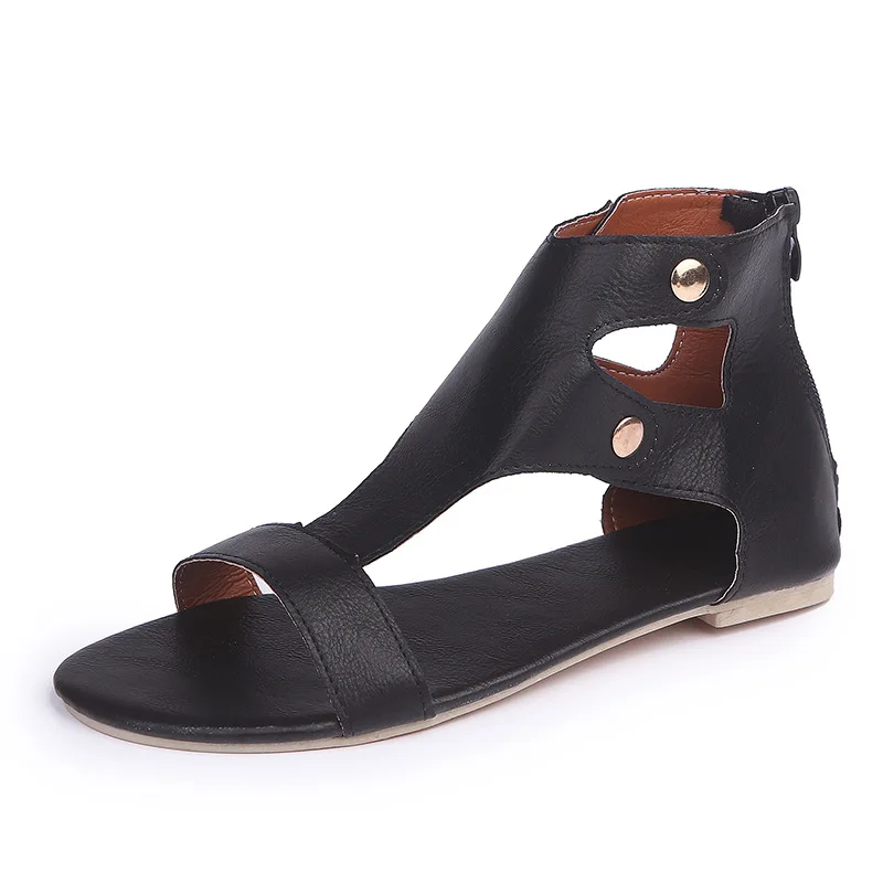

Woman Sandals Flat with Gladiator Summer Shoes Women Europe High Quality Fashion Casual Ladies Shopping Drive Beach Shoes