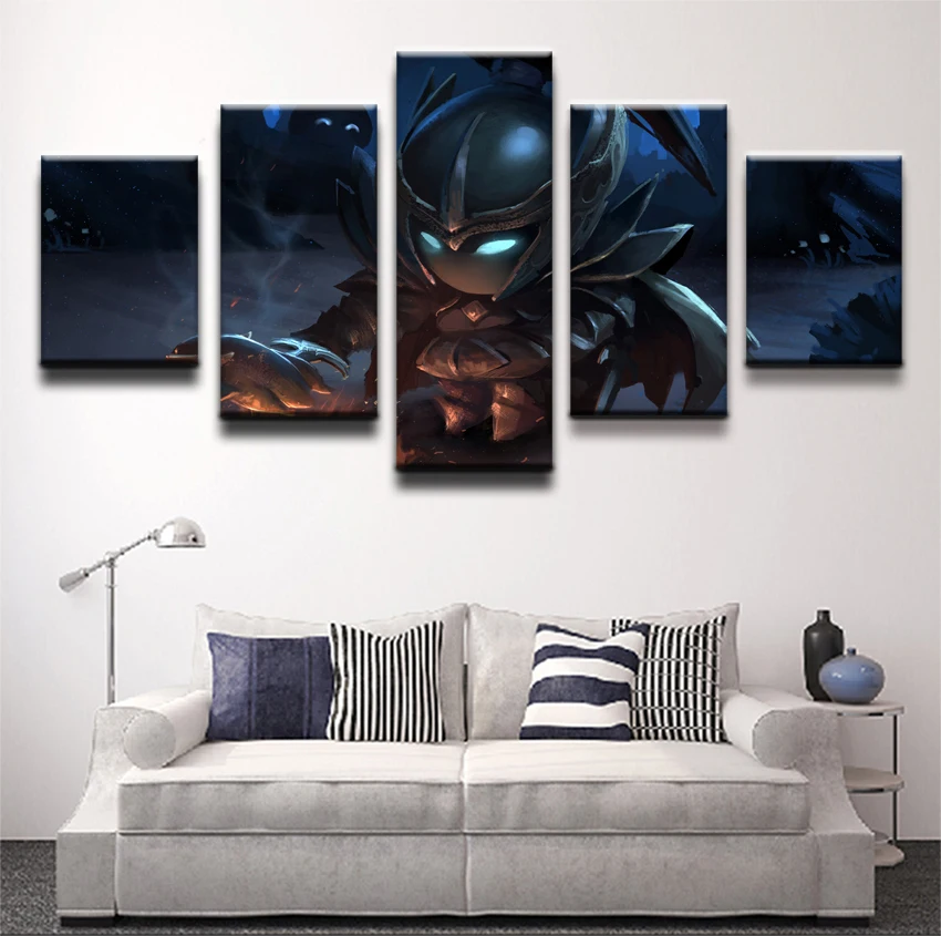  DOTA 2 Phantom Assassin Game 5 Piece Home HD Print Picture Poster Wall Art For Living Room Painting