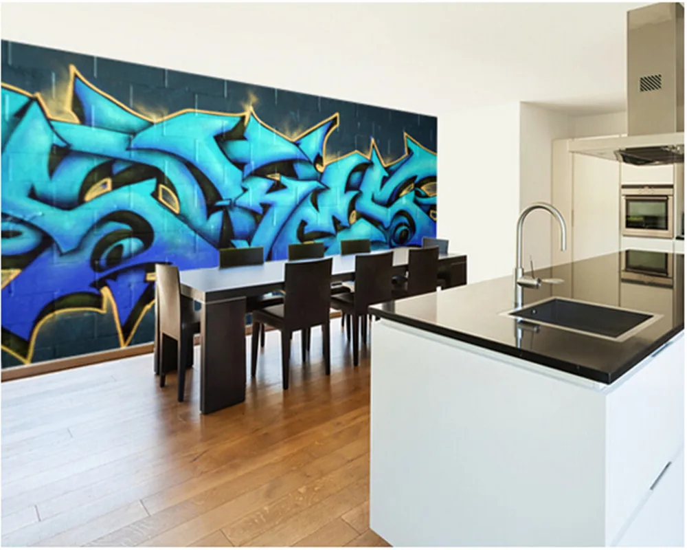 

Custom 3D art wallpaper, Graffiti murals for Apartment Hotel residential background wall vinyl papel de parede