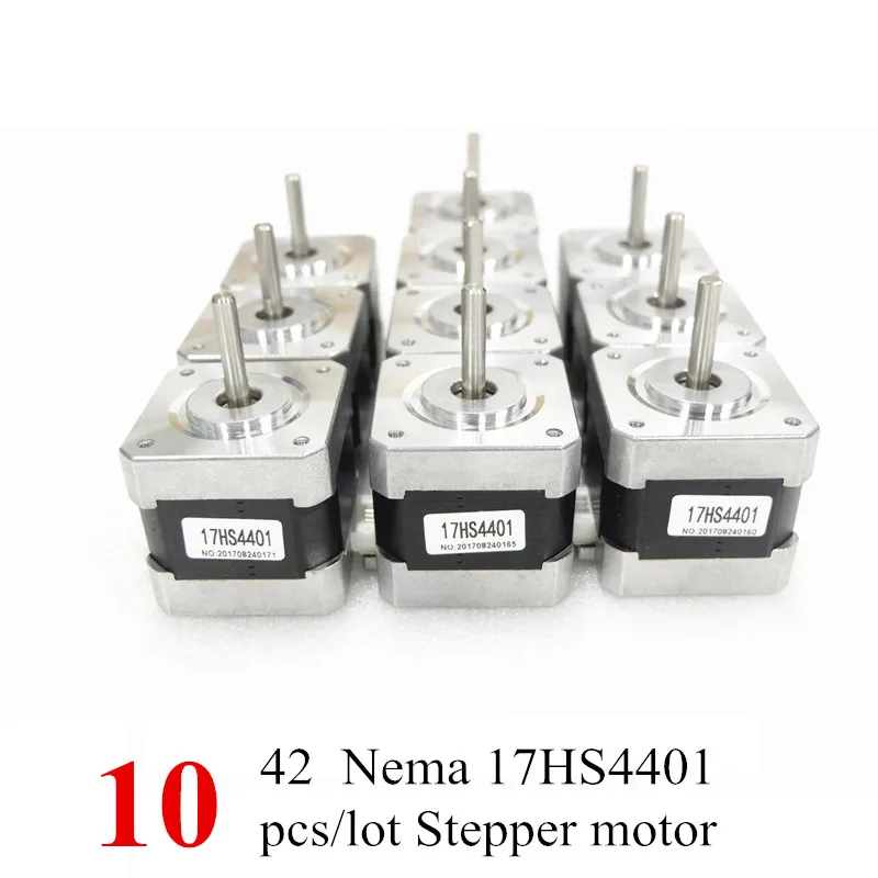 10 шт. 4 свинцовый Nema17 шаговый двигатель 42 2 фазы Nema 17 42BYGH 1.7A 17HS4401 для ЧПУ XYZ|nema motor|nema17