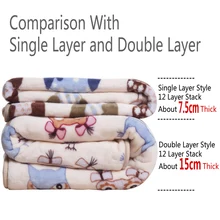 Двойной Слои! Фланелевое детское одеяло, очень плотное теплое, 80x100 см, Брендовое, с рисунком пиона, мягкое, с рисунком, детское зимнее Флисовое одеяло