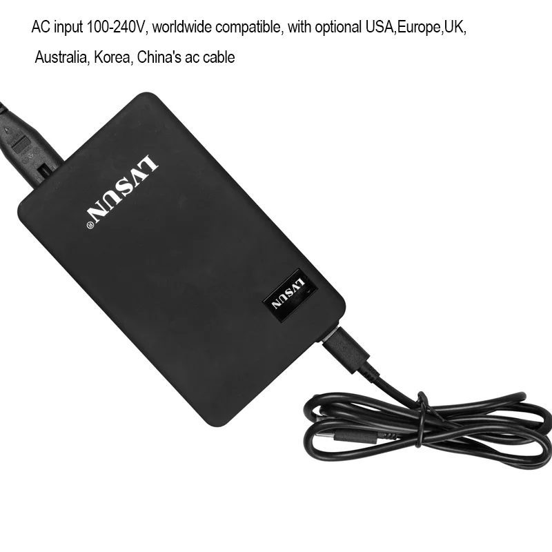  UDOLI 60W Dual USB Type-C Desktop Notebook Laptop adapter Charger for Macbook 12 Inch ChromeBook Pi