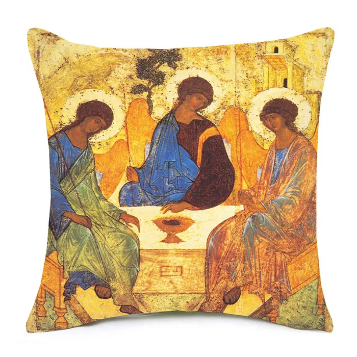 Наволочка на подушку с изображением христианского икона, 17 стилей, Христос, пантократор, католический, Наволочка на подушку, декоративный льняной Чехол на подушку - Цвет: 8