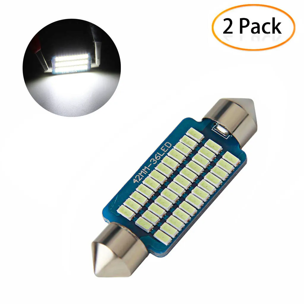 

2PCS LED Car Light 42MM 3014 36SMD LED Car Festoon Dome Interior Map Reading Light Bulb White Cargo Trunk Light Car Accessories