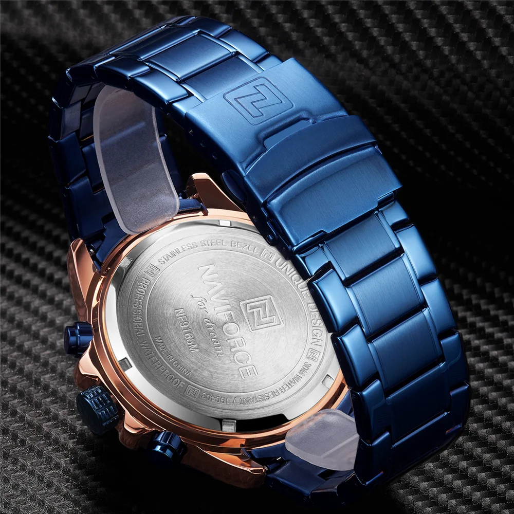 NAVIFORCE 2019 Top Luxury Brand Mens Watches Chronograph Military Male Clock Analog Quartz Watches