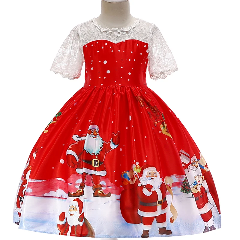 

Baby Girl Santa Claus Dresses for Kids Children Christmas Dress girl clothing Santa Claus Princess Dress for party cosplay dress