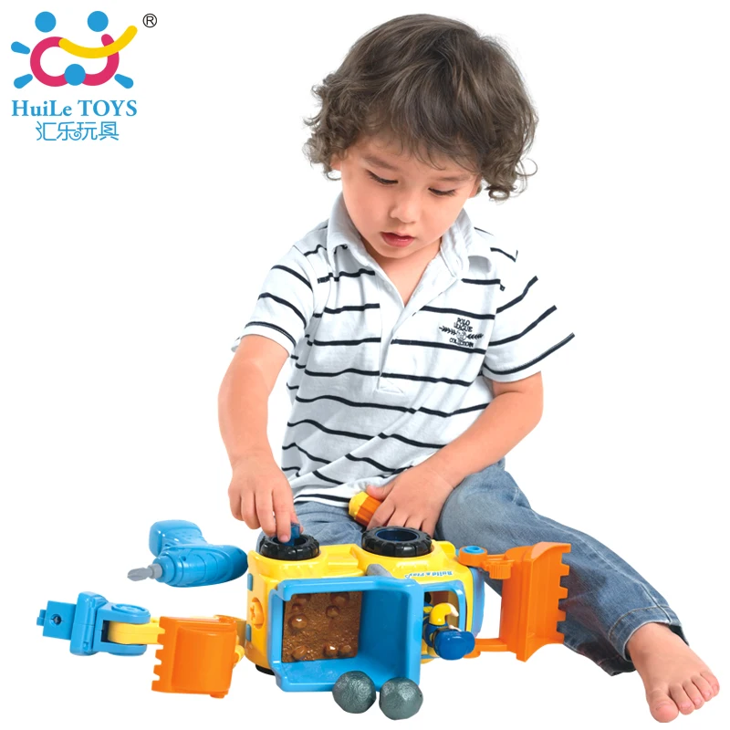 

Children DIY Electric Toys Vehicle Car Engineering Cement Mixer Truck Toy with Lights and Music for Kids Boys HUILE TOYS 566CD
