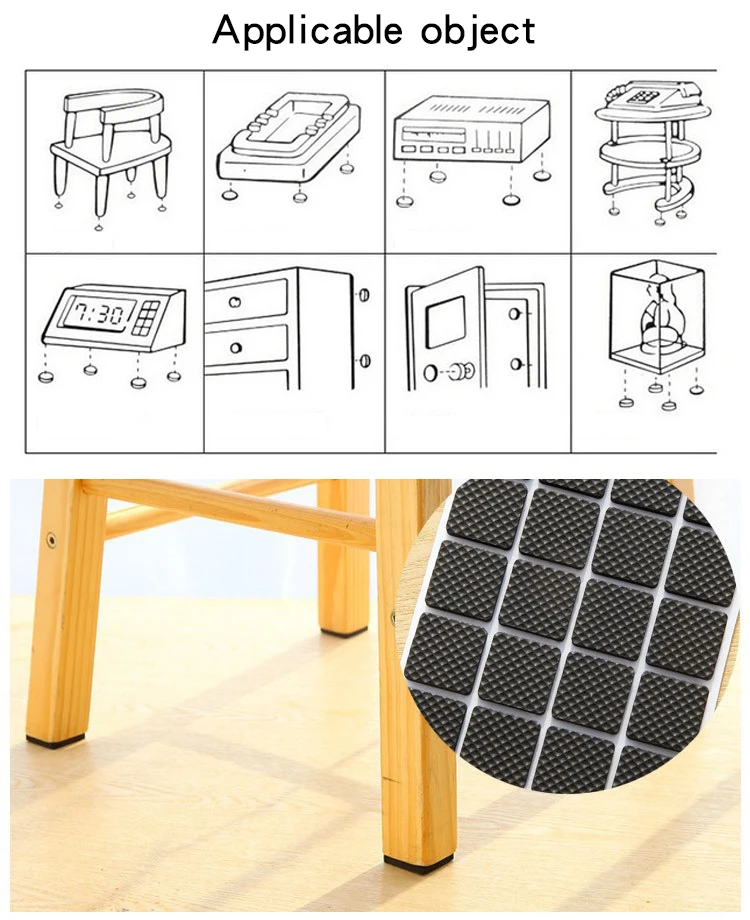 Мебельные ножки, Противоскользящий коврик, войлочный протектор пола, самоклеющийся ковер, защита стула, подушка, Противоскользящий коврик, бампер, демпфер для стула