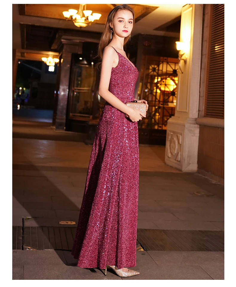 Vestido De Festa V-Neck A Line Evening Dresses Long Dress Robe De Soiree Formal Party Gowns Evening Dress Elegant 2019