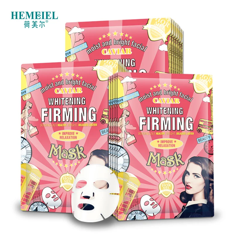 

HEMEIEL Face Care Firming Mask Caviar Essence Wrinkle Remove Anti Ageing Facial Mask Whitening Brighten Moisturizing Skin Care