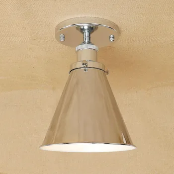 

Chrome Iron American Modern LED ceiling light Vintage decoration dining room balcony bedroom living room ceiling lamp RCL0009