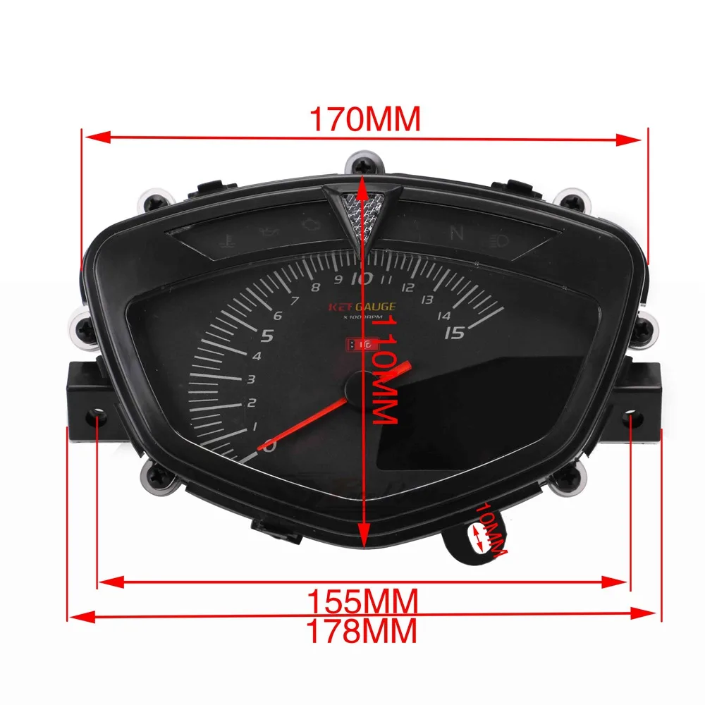 Мотоцикл спидометр мотоцикл ЖК цифровой спидометр с двойным диапазоном семь цветов экран