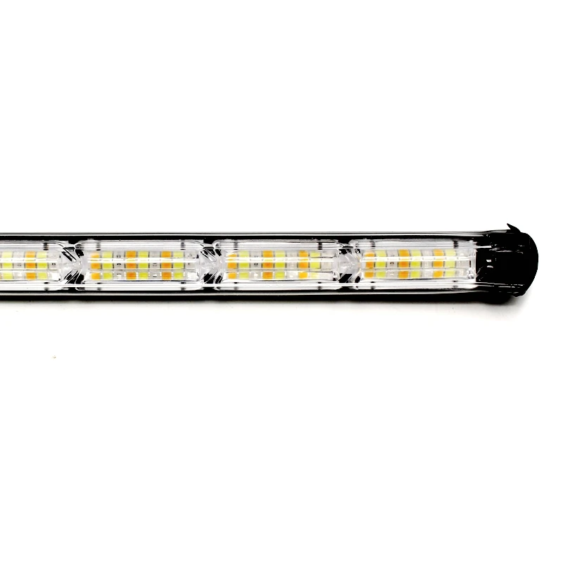 Tak Wai Lee 2X 4 Changes External Flexible LED Daytime Running Strip Light Crystal Eyes Flow Turn Signal Car Day Lamp Styling