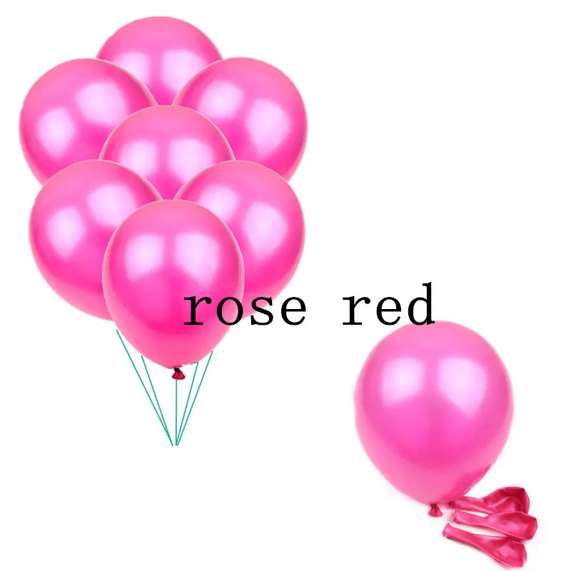 TSZWJ Z-081, новинка, 10 шт./лот, импортные латексные воздушные шары для свадьбы вечеринки, декоративные шары, высокое качество - Цвет: rose red