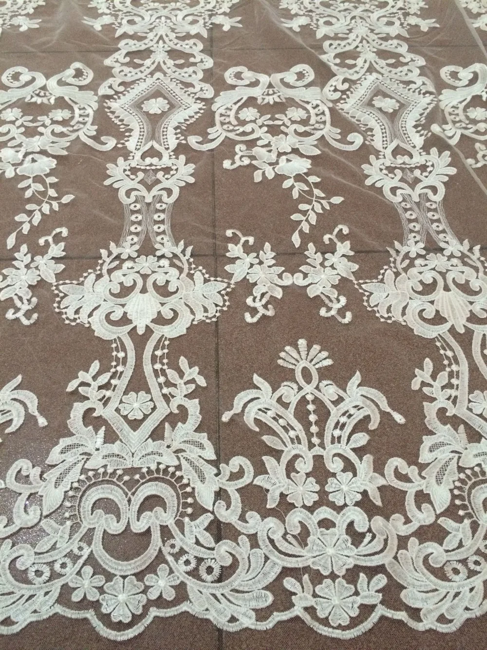 best quality Cyndi-688-22 embroidered African Tulle Lace Fabric French with embroidery | Дом и сад