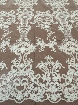 

best quality Cyndi-688-22 embroidered African Tulle Lace Fabric African French Lace Fabric with embroidery
