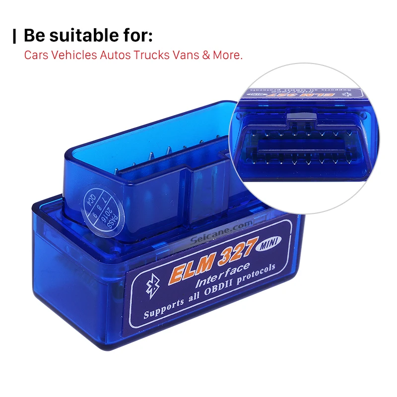 Автомобильный диагностический сканер Seicane Super Mini V1.5 ELM327 OBD2 с Bluetooth интерфейсом для