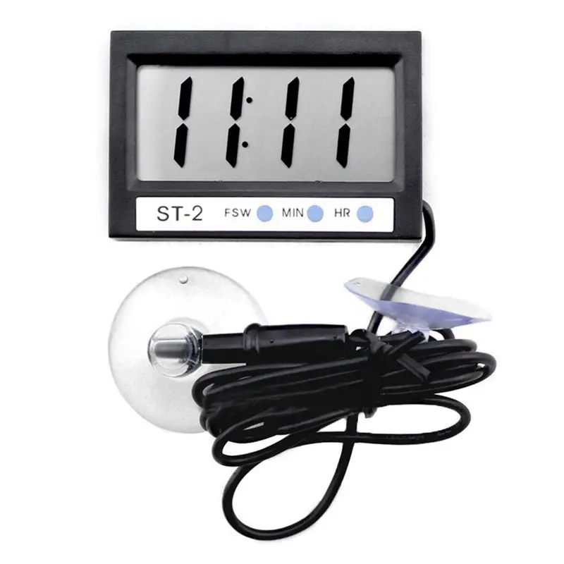 

ST-2 Indoor Outdoor Digital LCD Thermometer Temperature Meter Clock With Probe