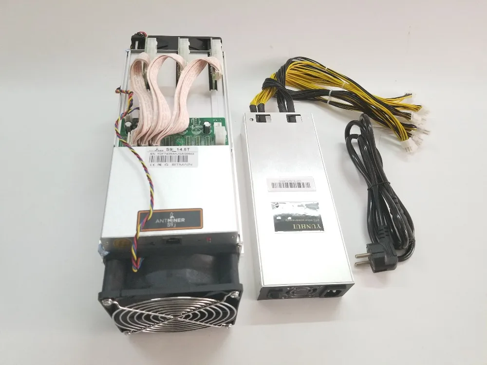Новинка 2018 AntMiner S9j 14 5 T с блоком питания 1800 Вт SHA256 Биткоин Btc BCH Майнер лучше чем
