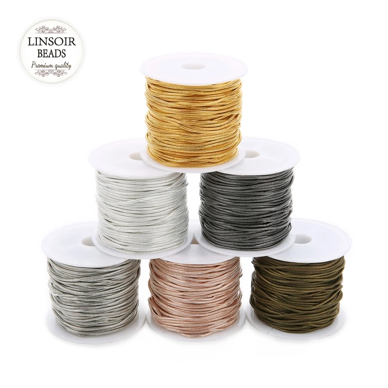 

10yards/roll Snake Link Copper Metal Chain Jewelry Necklace Findings Bulk Chain 1.5mm DIY Jewelry Accessories Making Materials