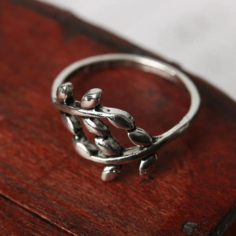 

Leaves Open Rings For Women Original Handmade Lady Prevent Allergy jewelry